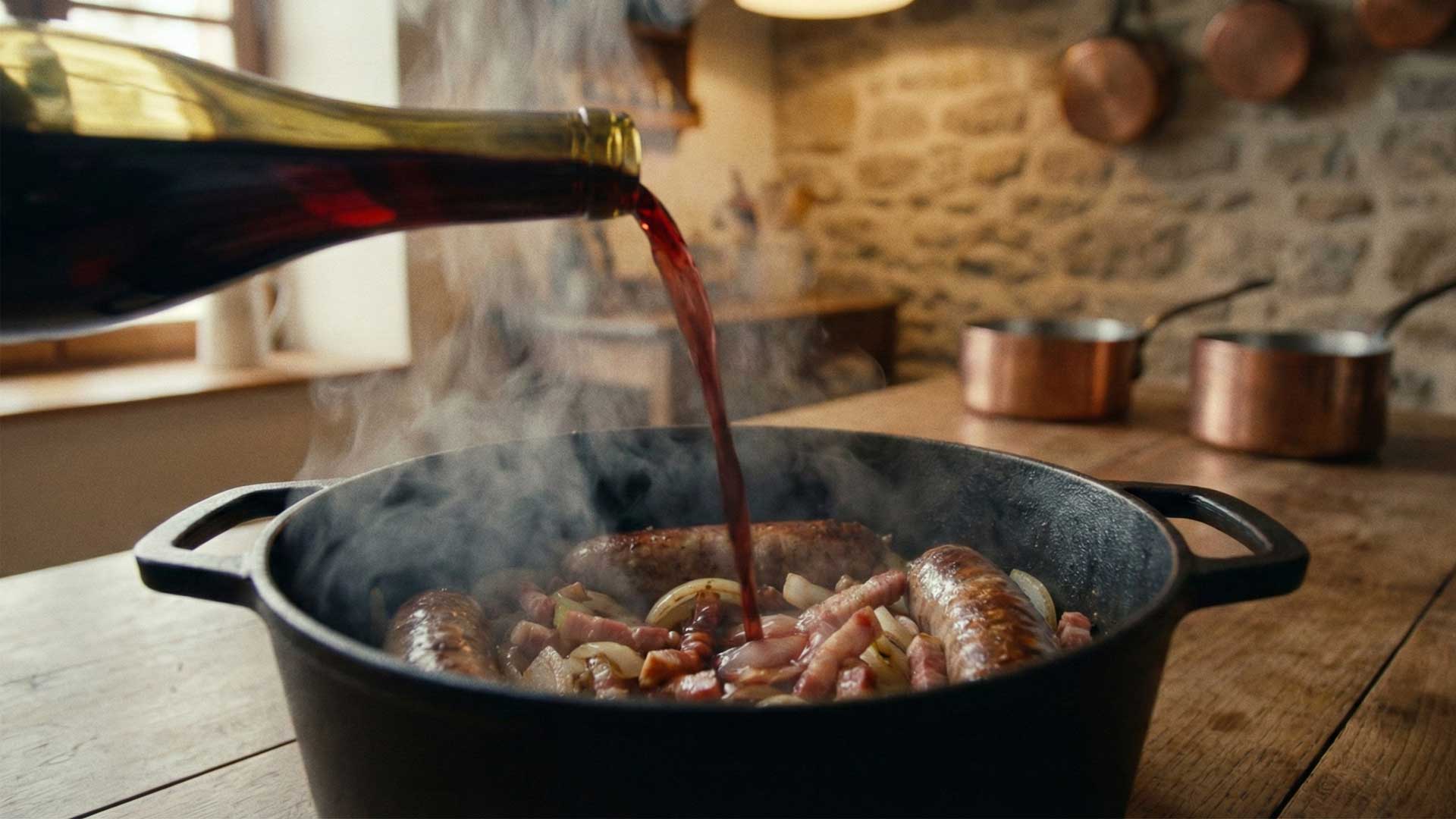 Diots au vin rouge Image