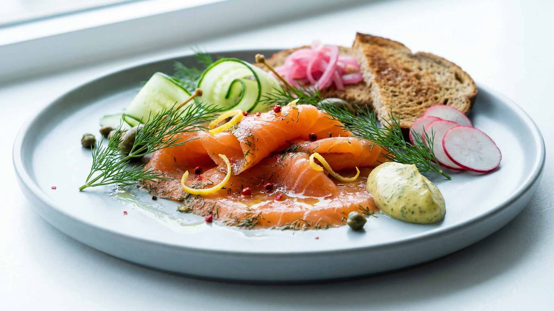 Gravlax de saumon à l'aneth Image