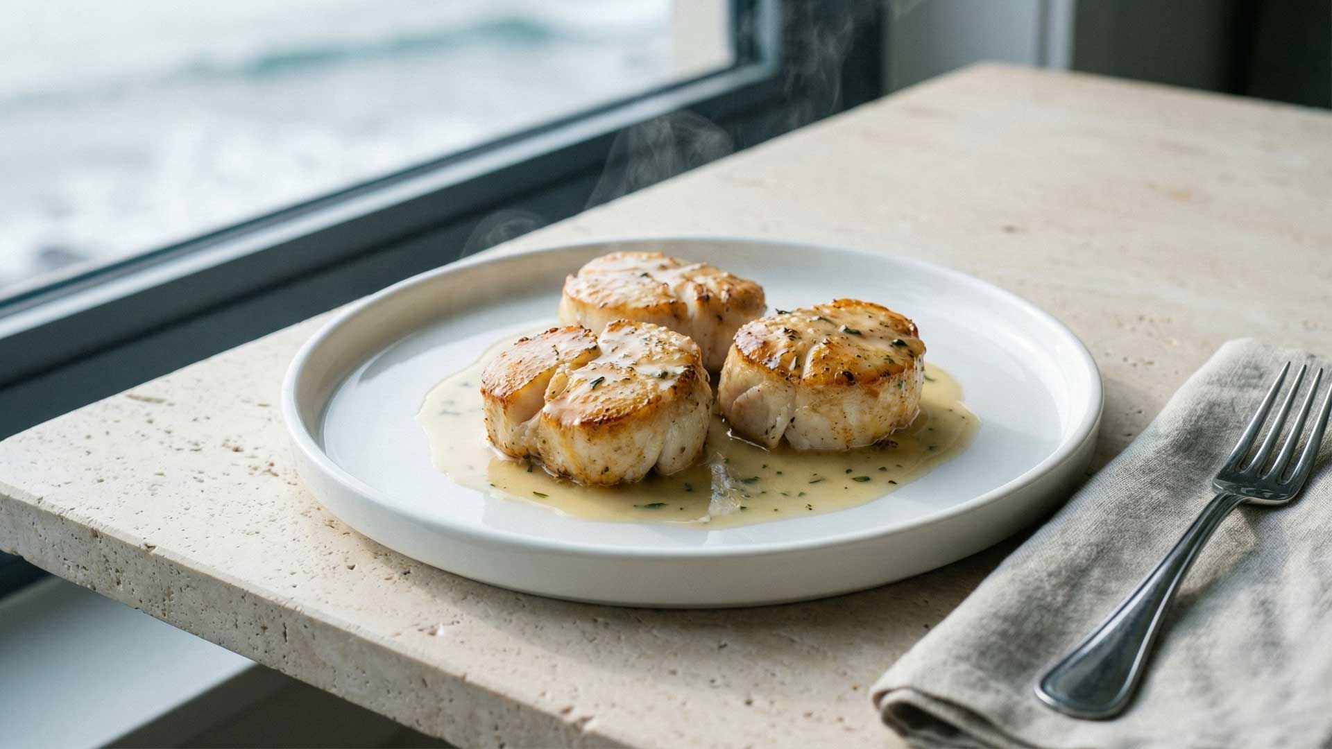 Lotte au four au vin blanc Image