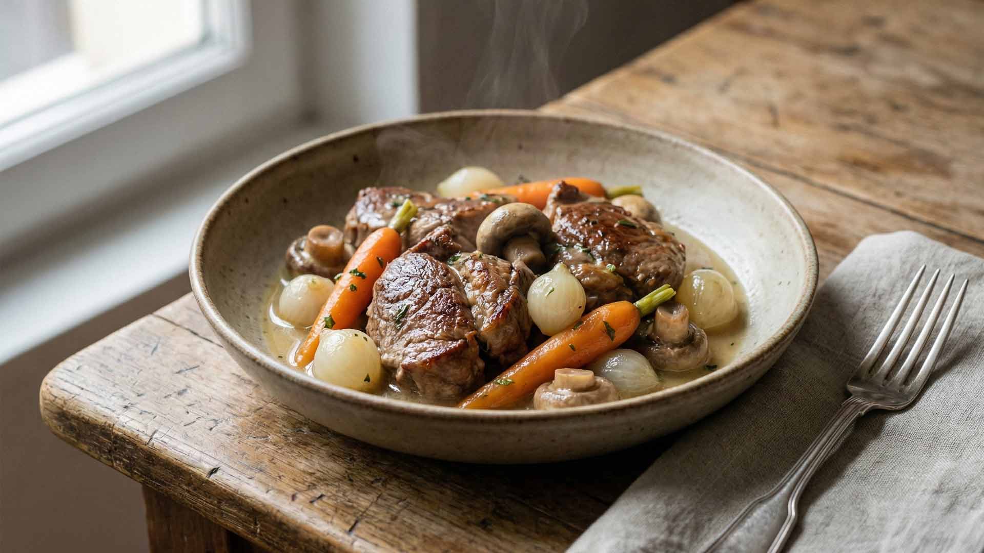 Mijoté de veau au vin blanc Image