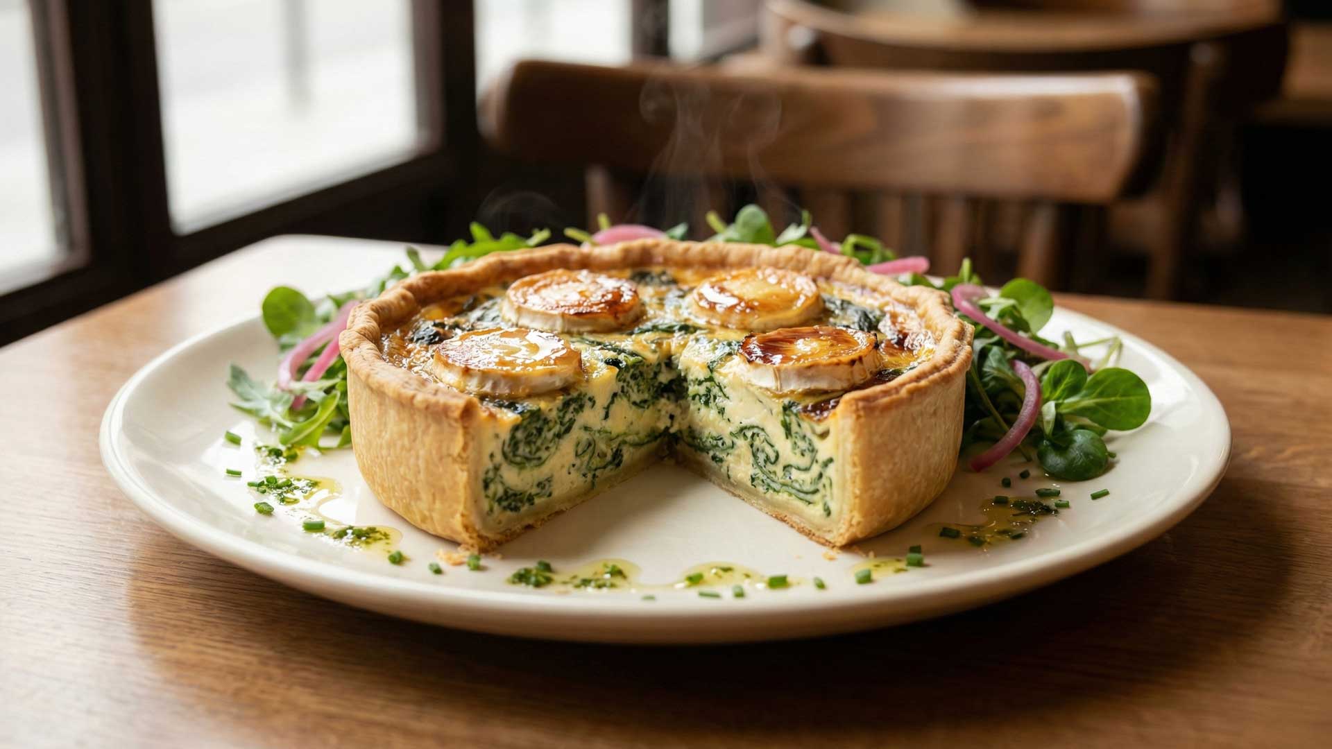 Quiche au chèvre et épinards
