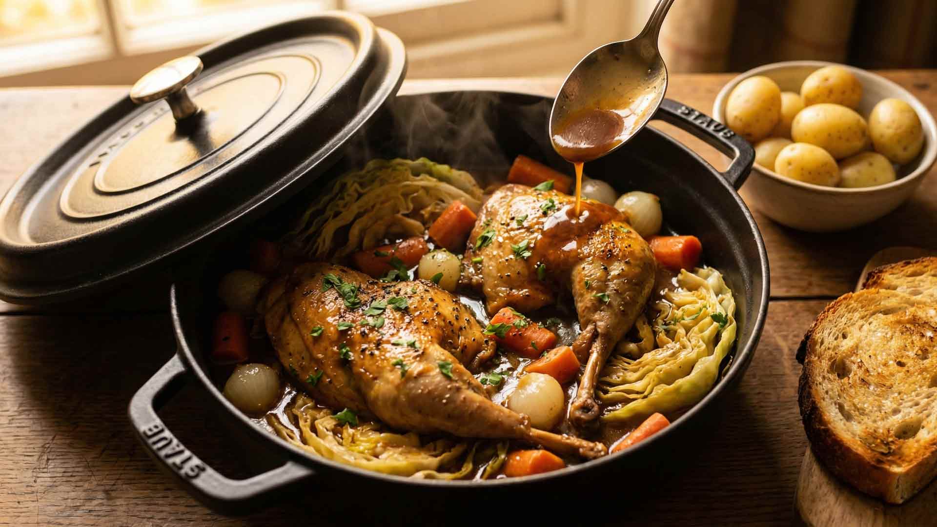 Recette faisan moelleux en cocotte​  Image