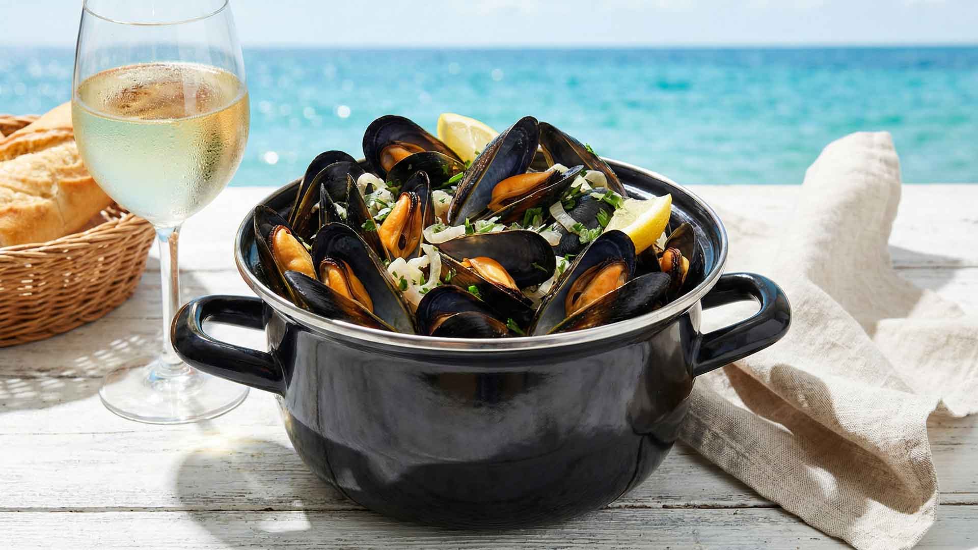 Recette moules au vin blanc Image
