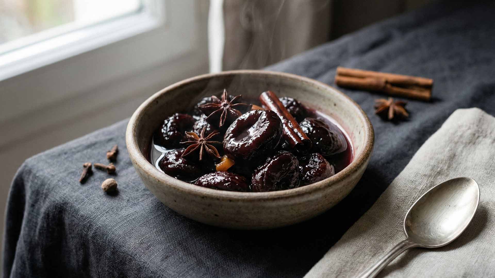 Recette pruneaux cuits au vin rouge