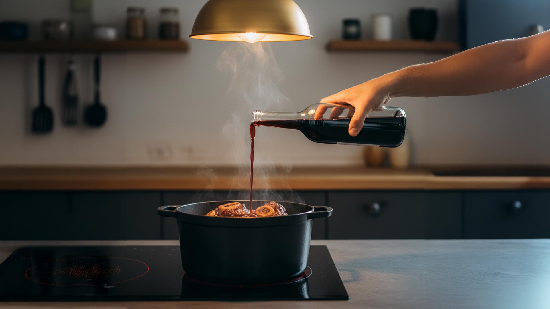 Recette queue de boeuf confite au vin rouge