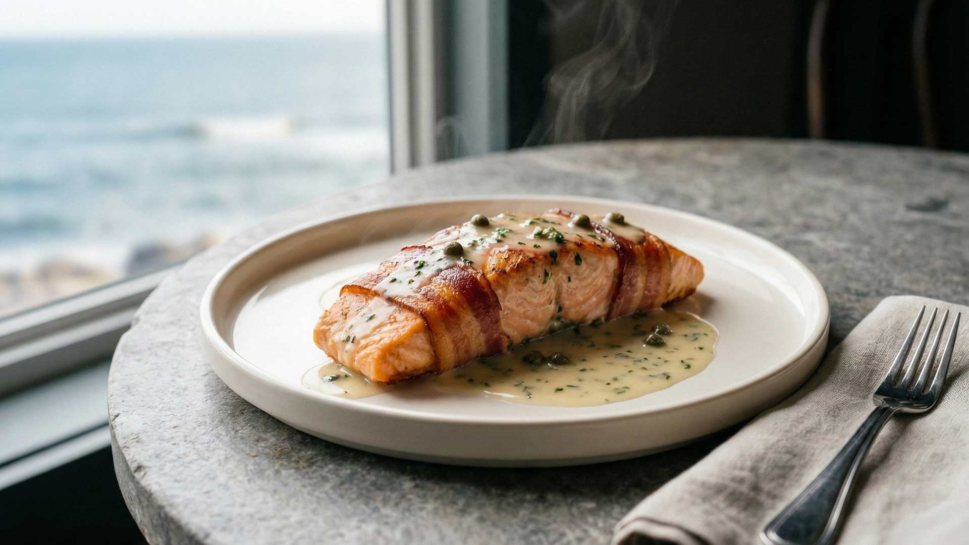 Recette saumon bacon