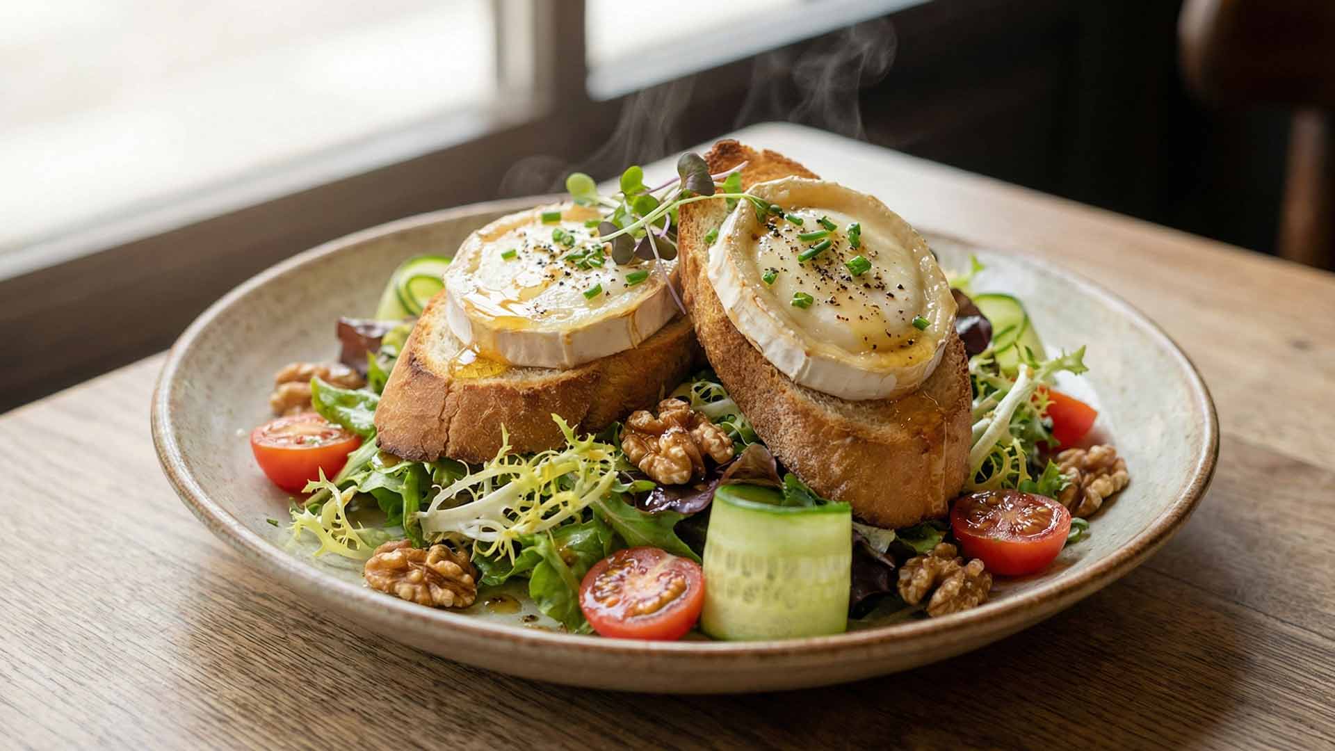 Salade de chèvre chaud