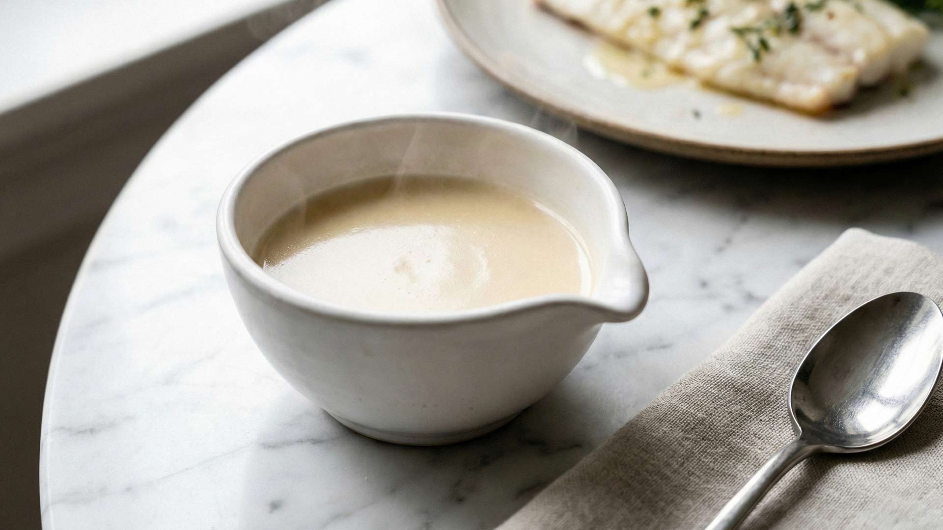 Sauce au vin blanc pour poisson Image