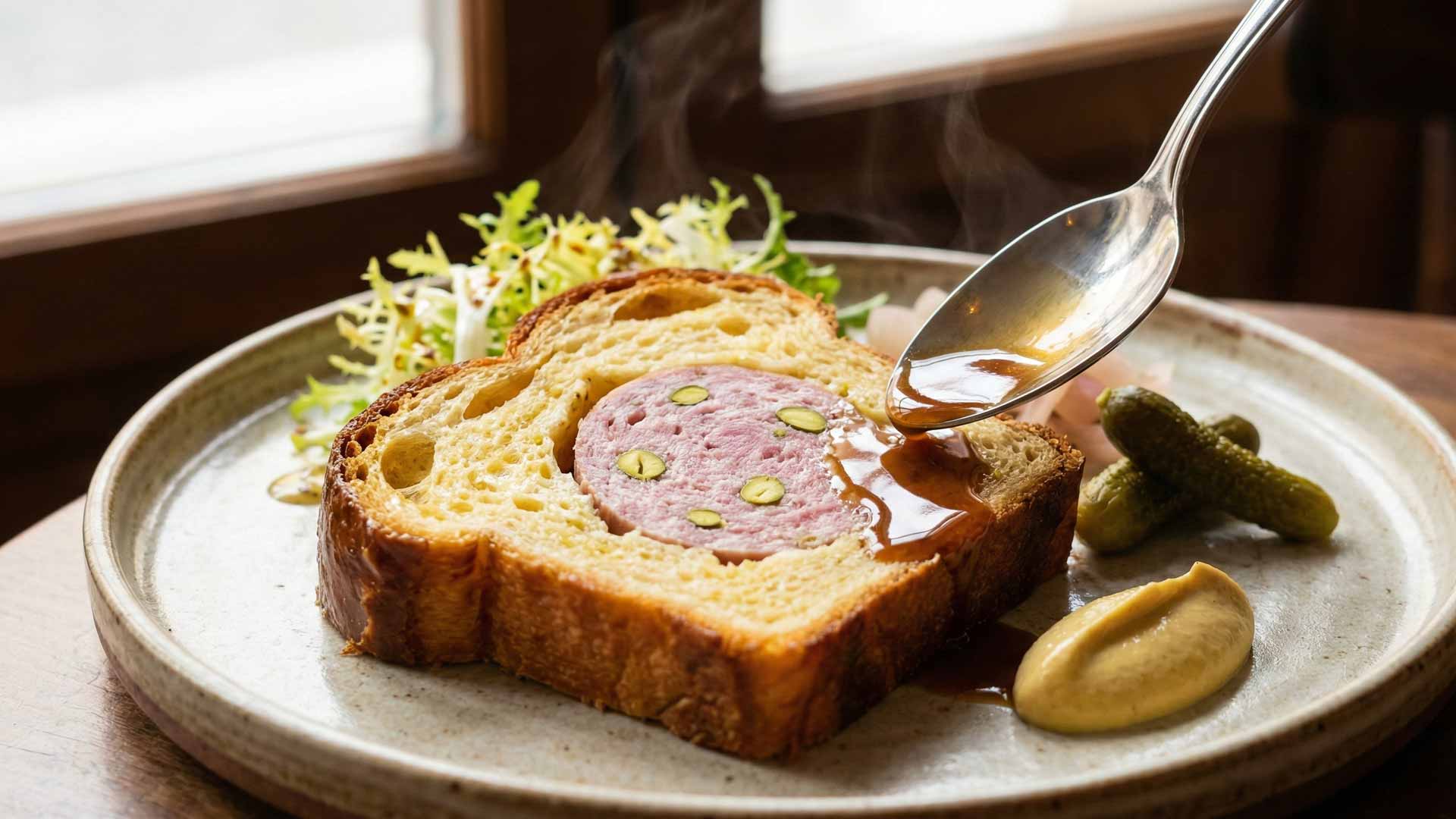 Saucisson de Lyon pistaché en brioche Image