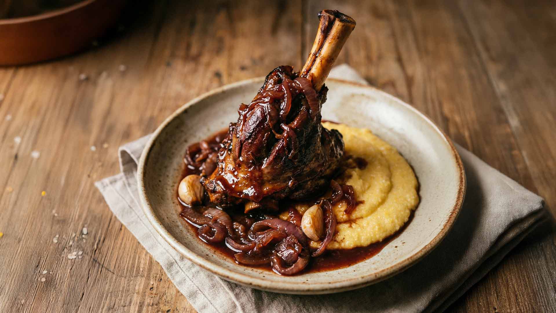 Souris d'agneau vin rouge Image