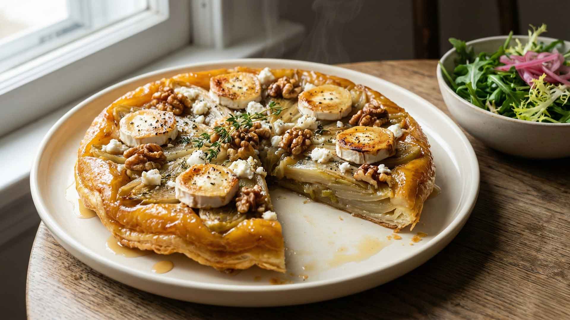 Tarte Tatin d'endives au chèvre et miel Image