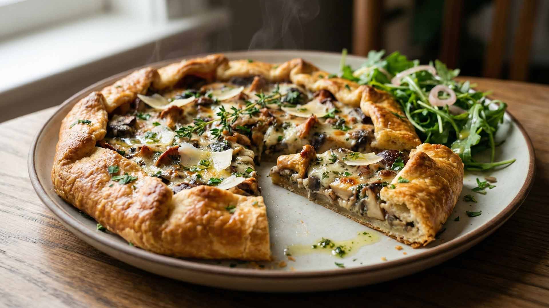 Tarte rustique aux champignons Image