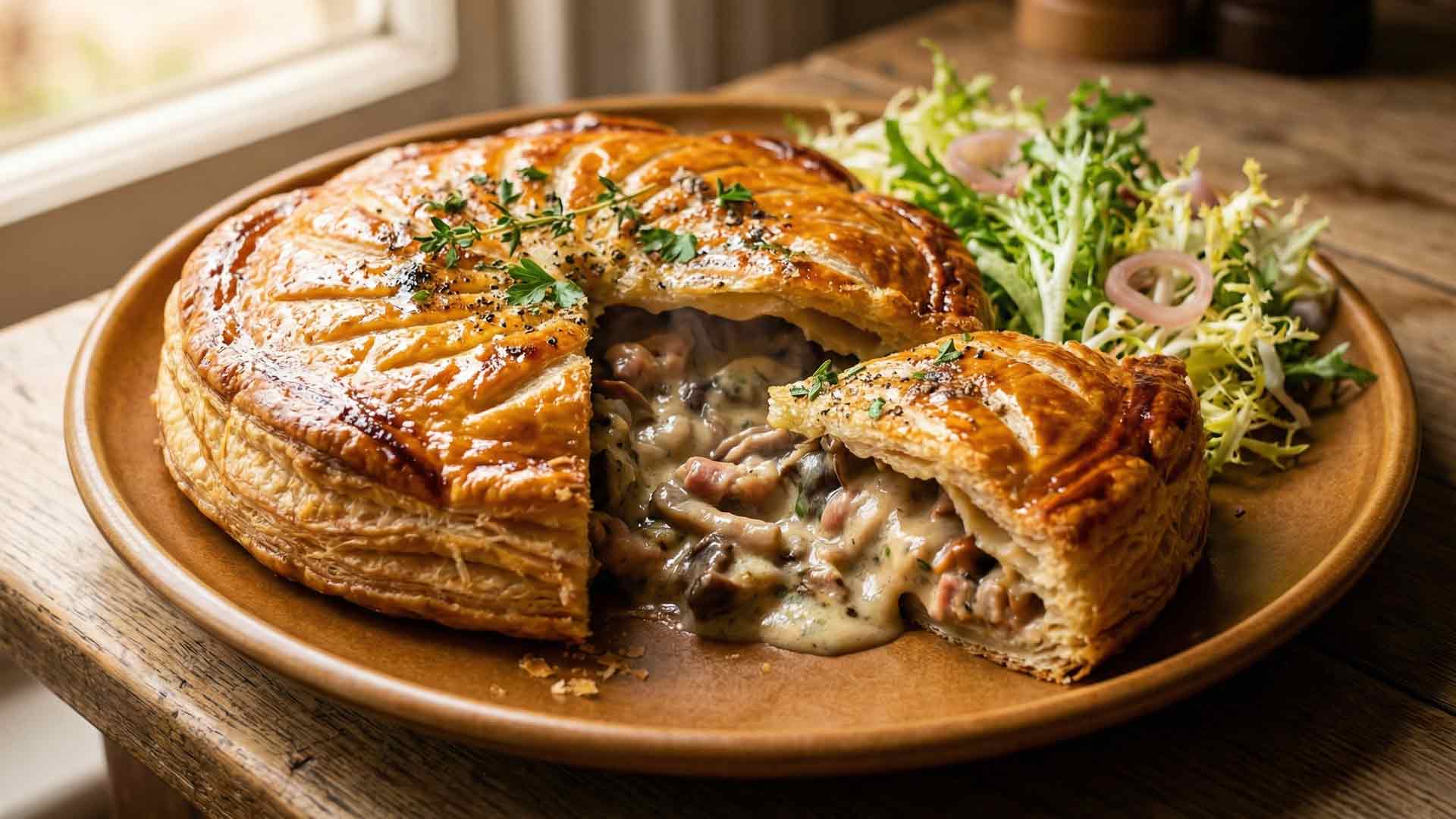 Tourte aux champignons forestiers Image