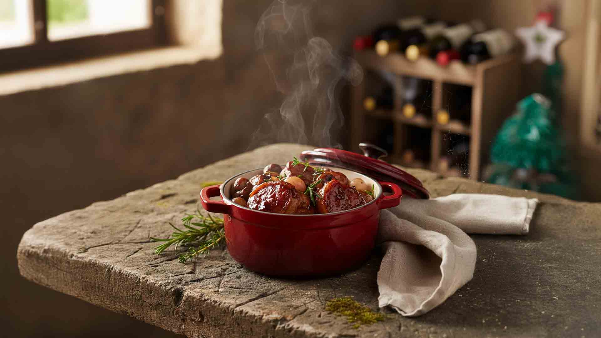 Recette de joues de porc au vin rouge