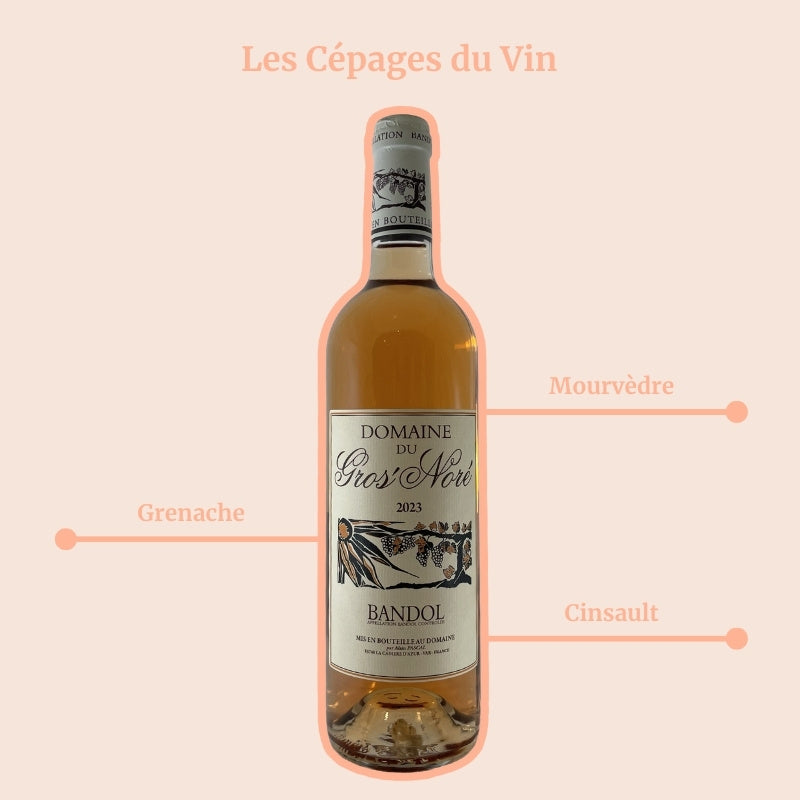Bandol Rosé Domaine du Gros'Noré Cépages