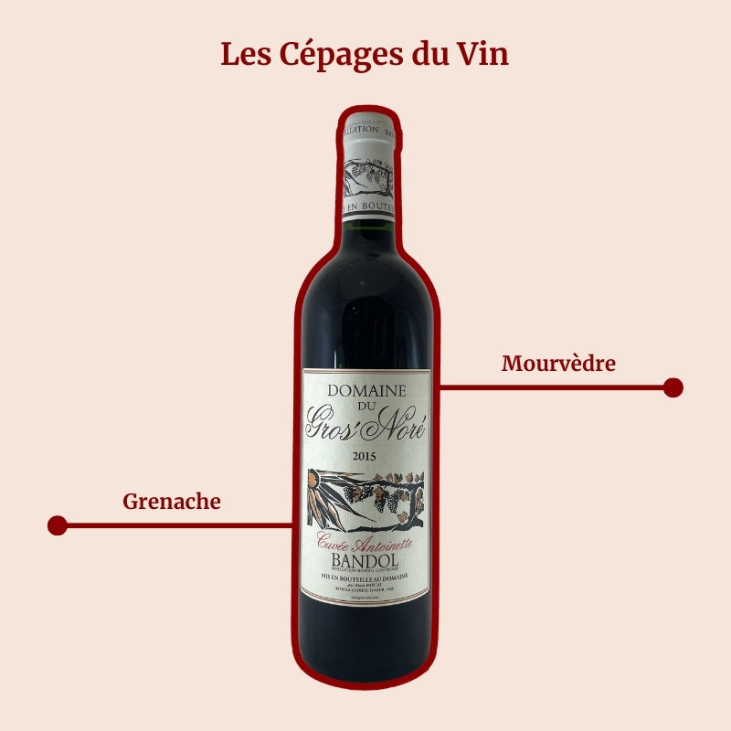 Bandol Domaine du Gros Noré Cuvée Antoinette 2015 Cépages