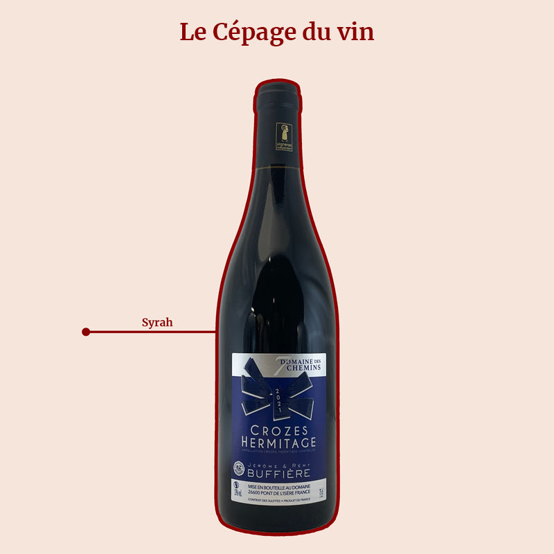 Crozes Hermitage Cuvée Tradition Domaine 7 Chemins Cépage