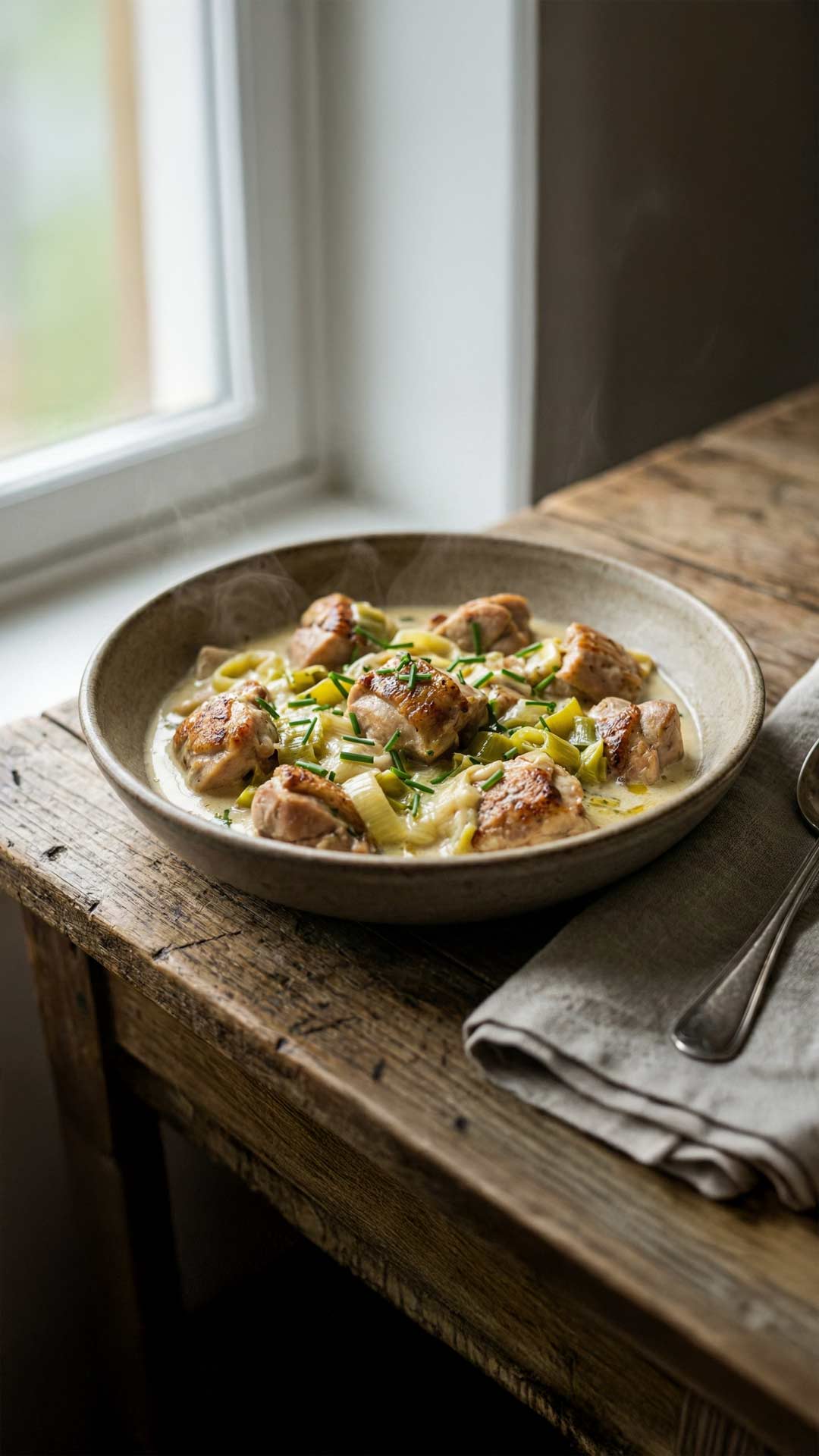Fondue de poulet au vin blanc mobile