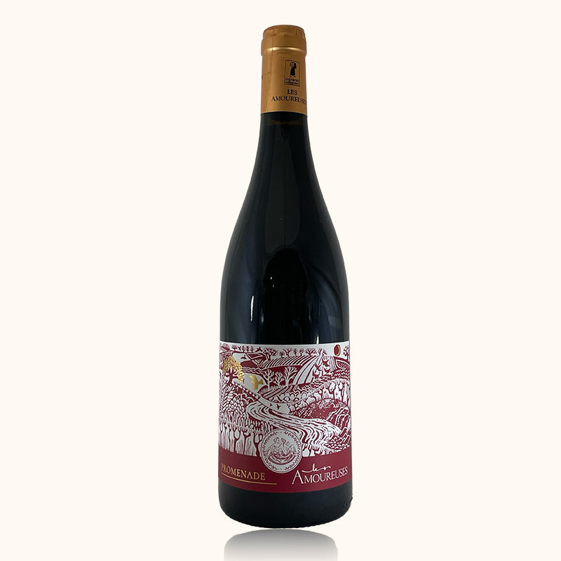 Les amoureuses promenade en ardèche rouge Image