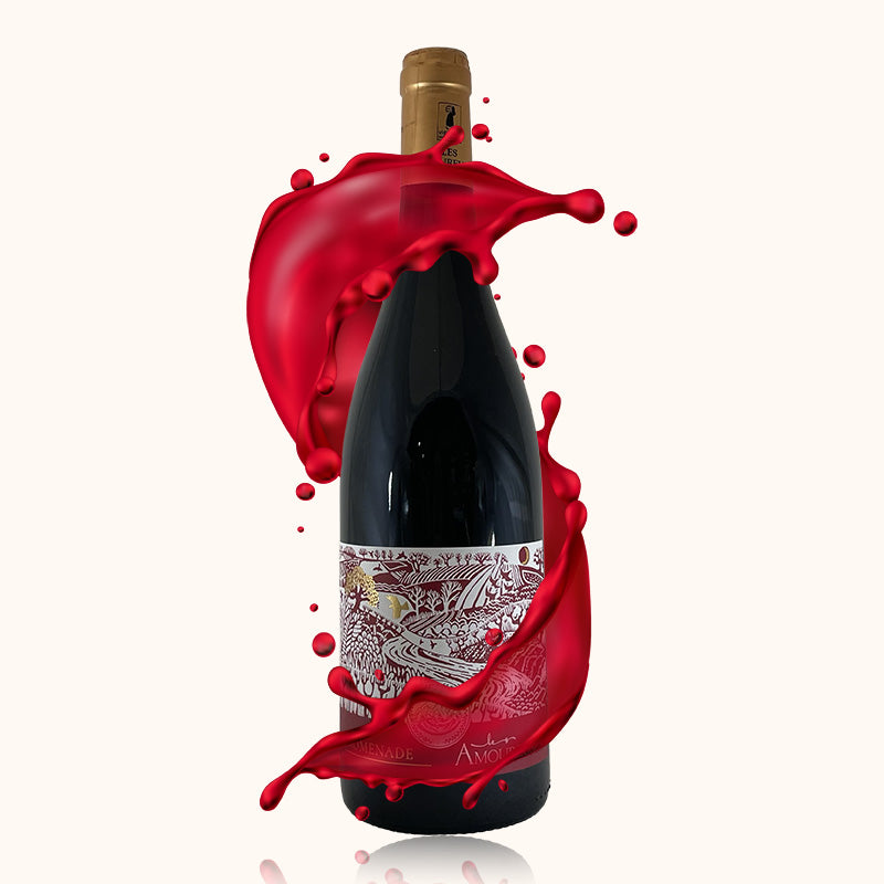 Les amoureuses promenade en ardèche rouge bouteille