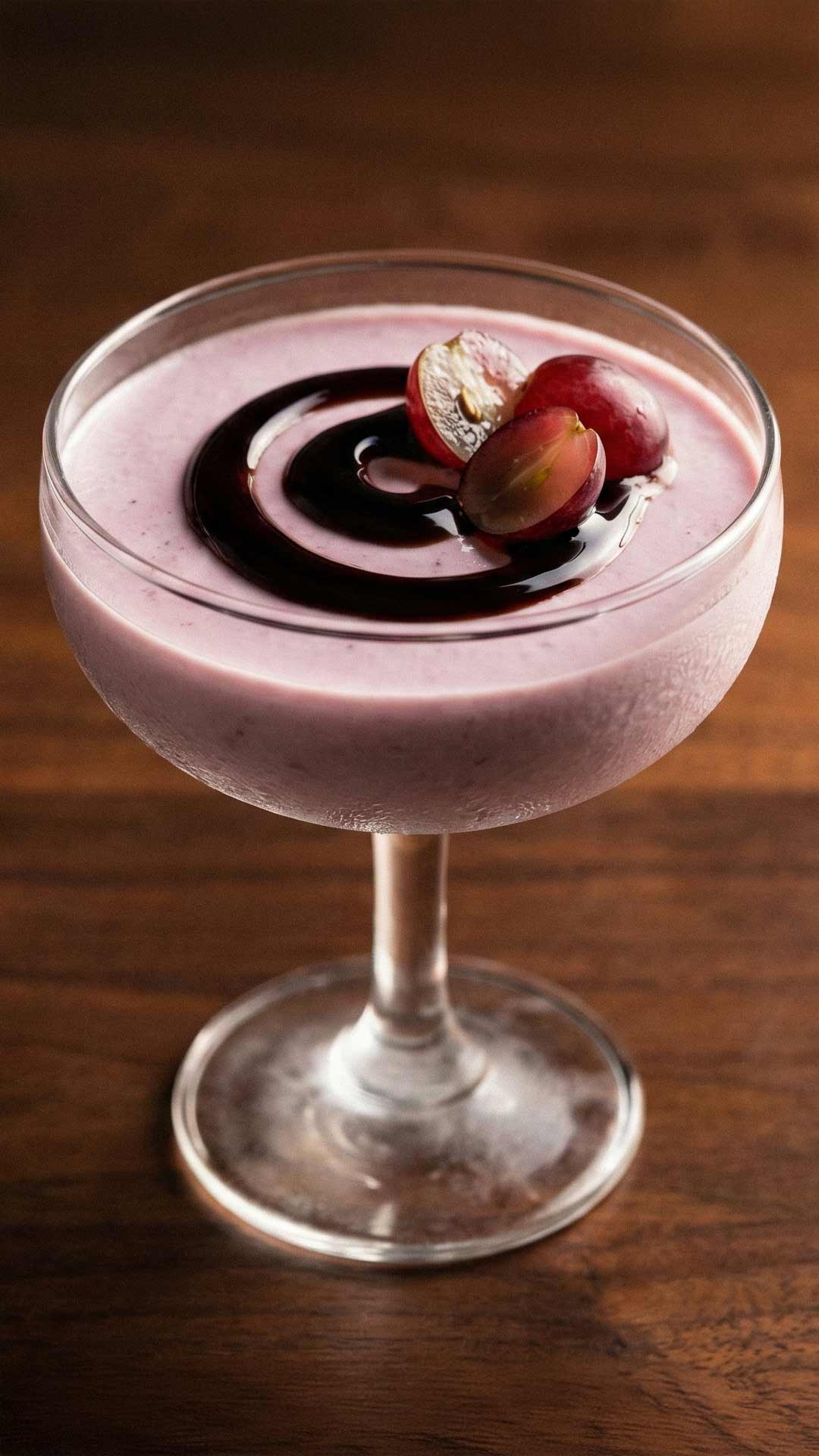 Mousse de raisin au vin mobile