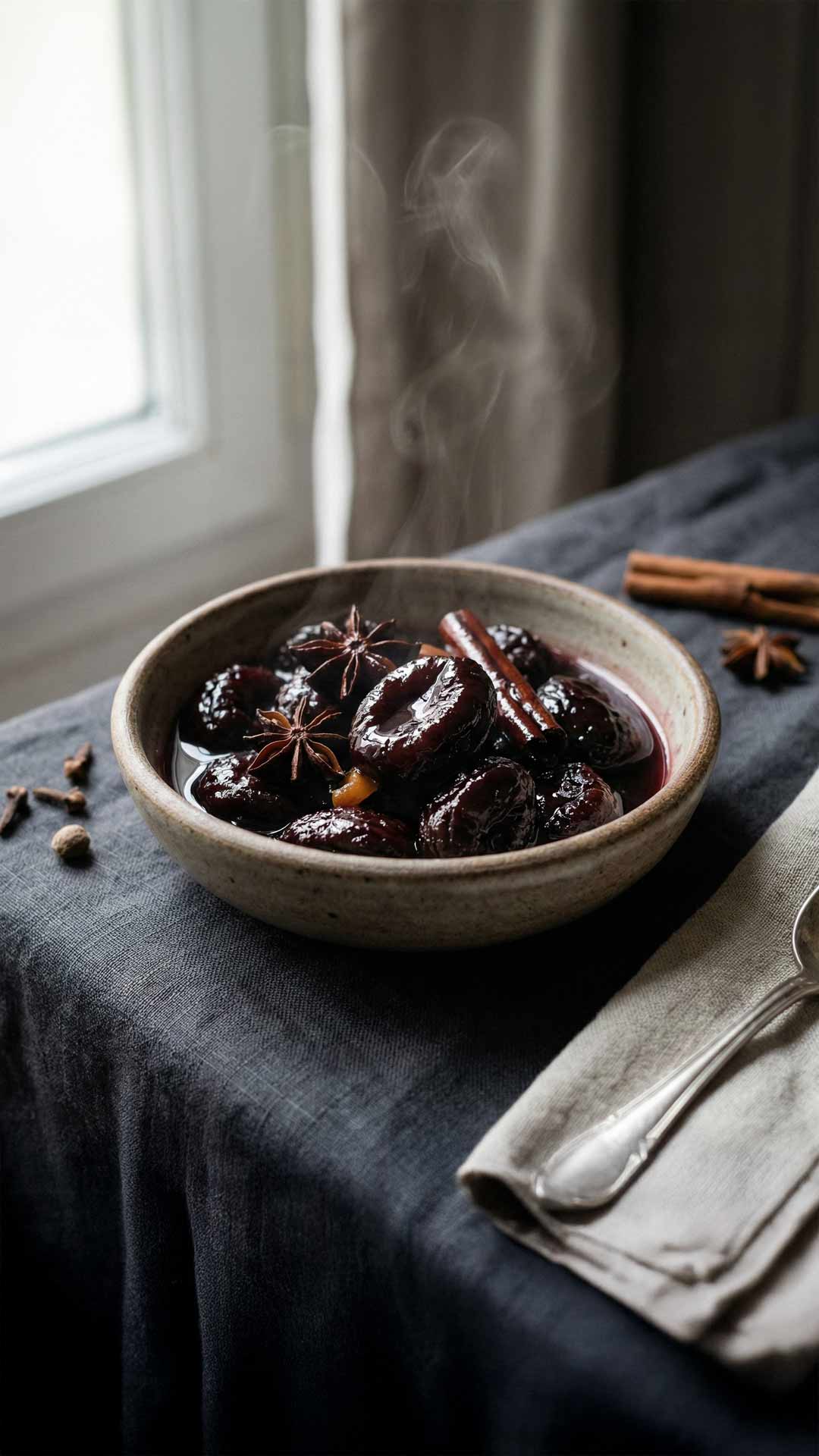 Recette pruneaux cuits au vin rouge mobile