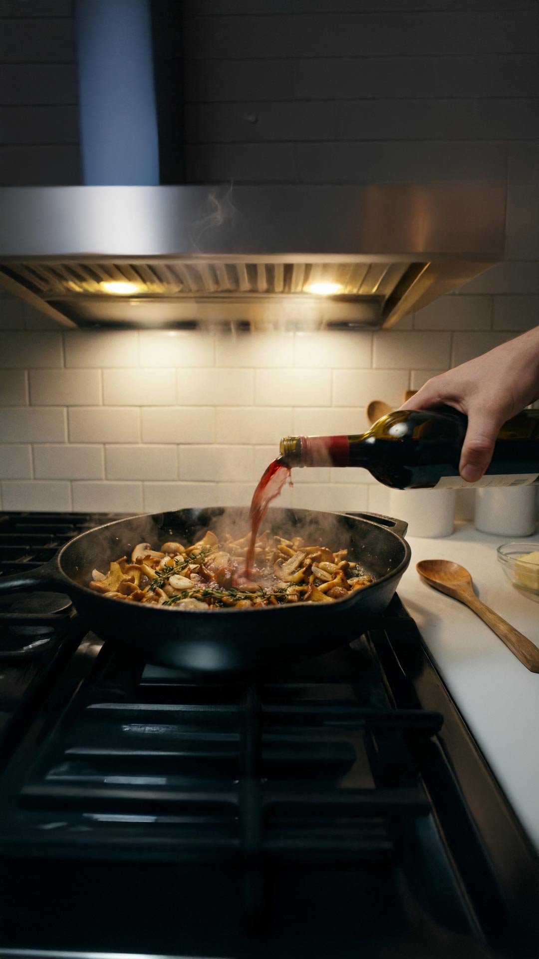 Sauce au vin rouge champignon mobile