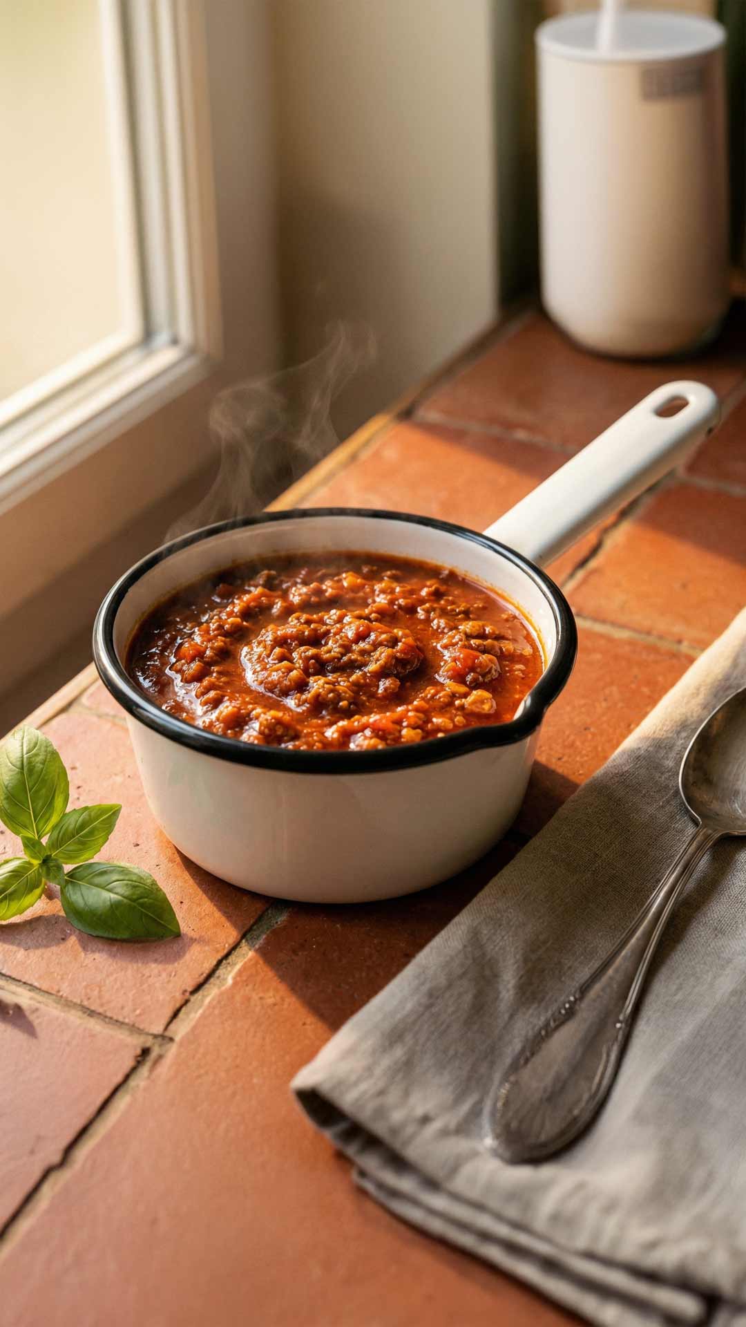 Sauce bolognaise italienne au vin rouge mobile