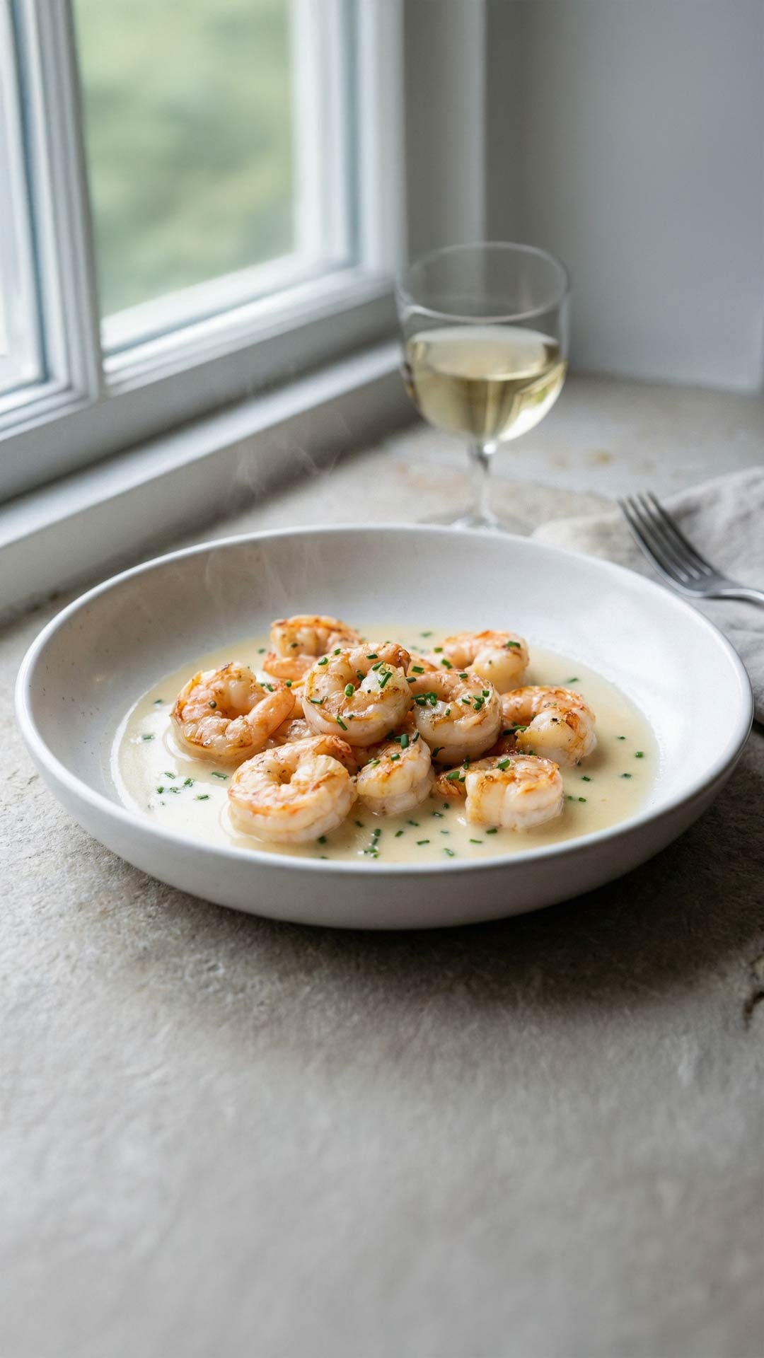 Scampi sauce au vin mobile