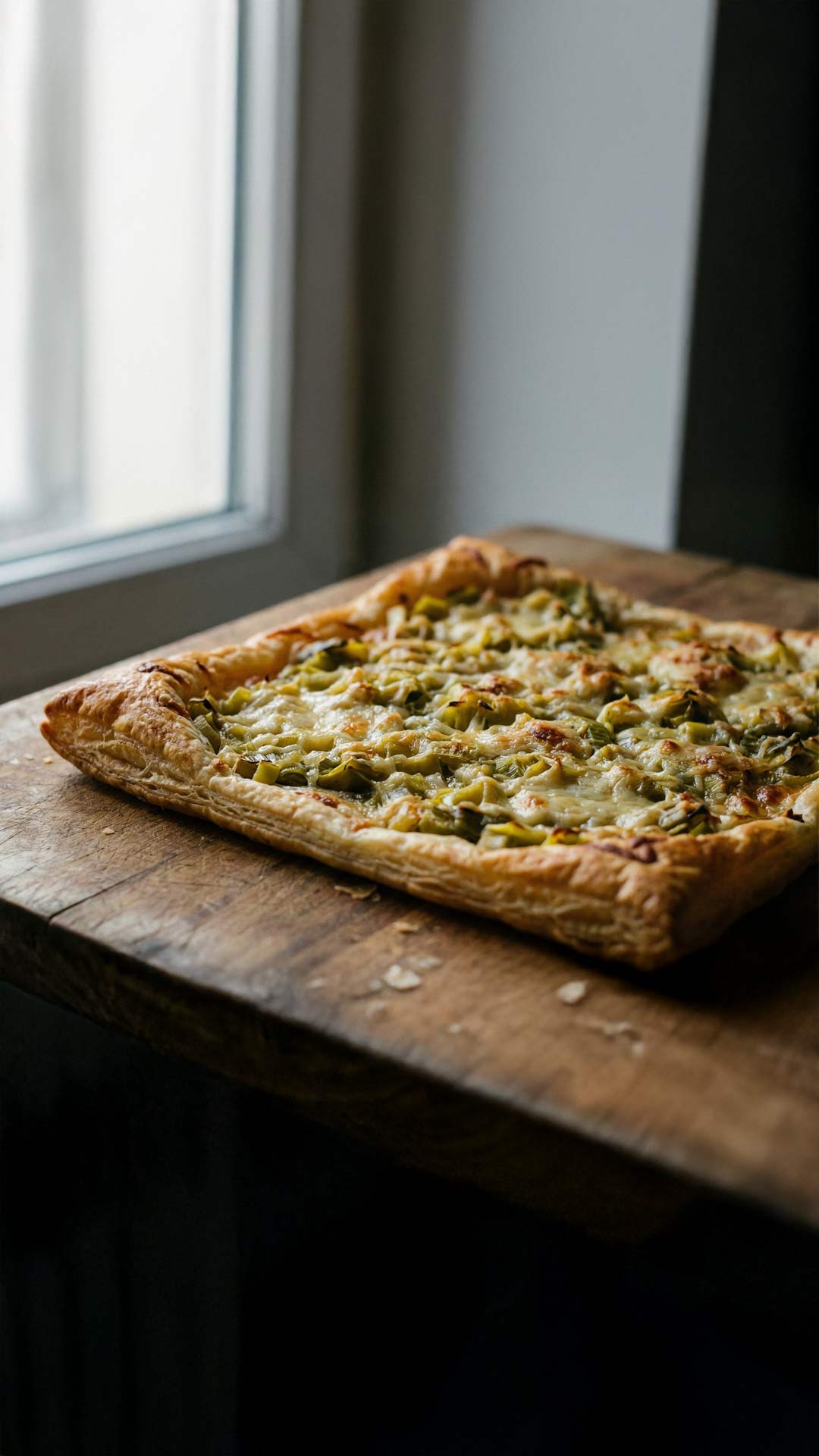 Tarte fine aux poireaux mobile