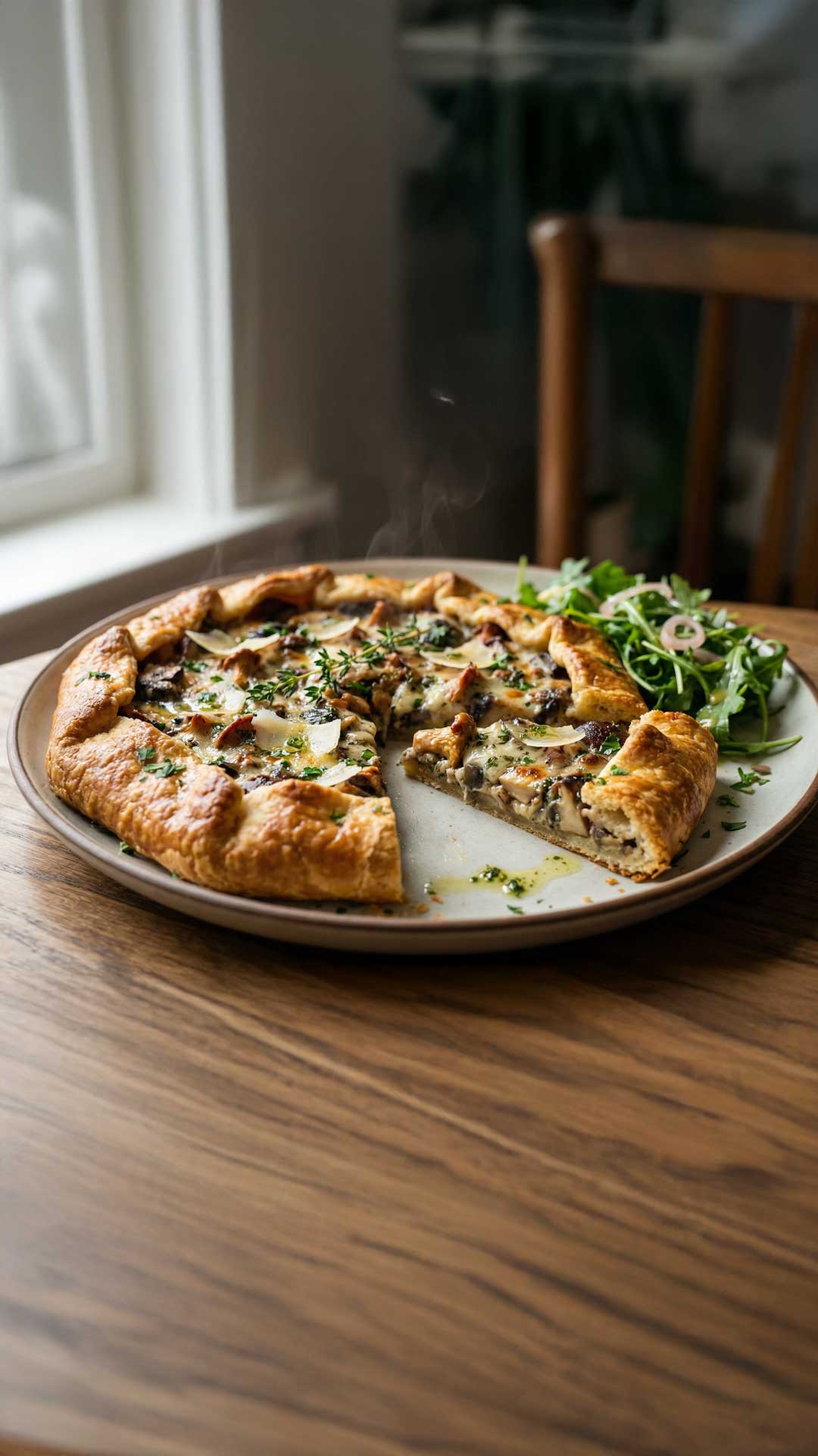 Tarte rustique aux champignons mobile