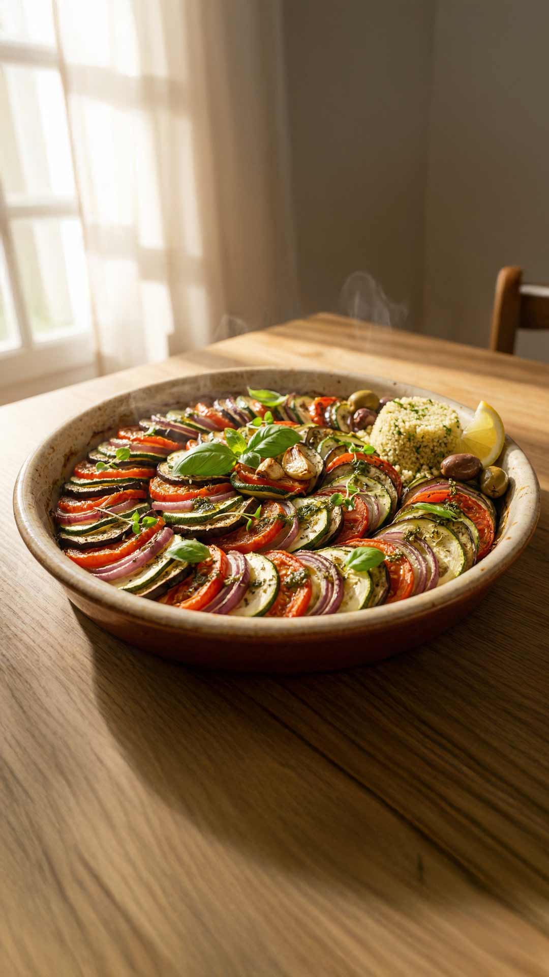 Tian de légumes du soleil mobile