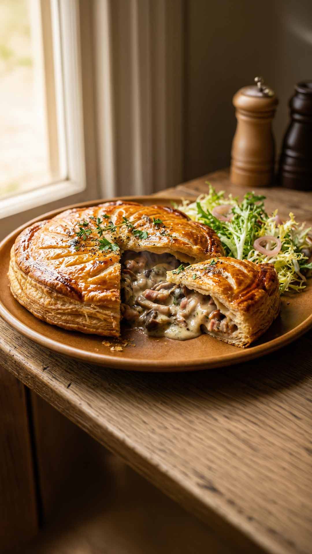 Tourte aux champignons forestiers mobile