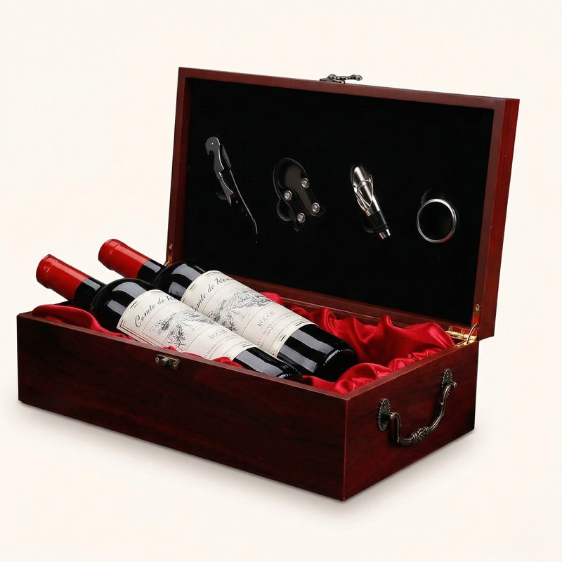 Boite en bois bouteille de vin