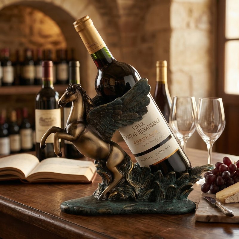 Porte bouteille fer a cheval décor
