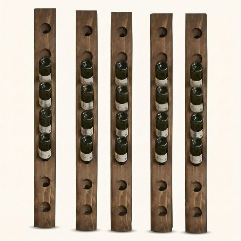 Porte bouteille mural bois