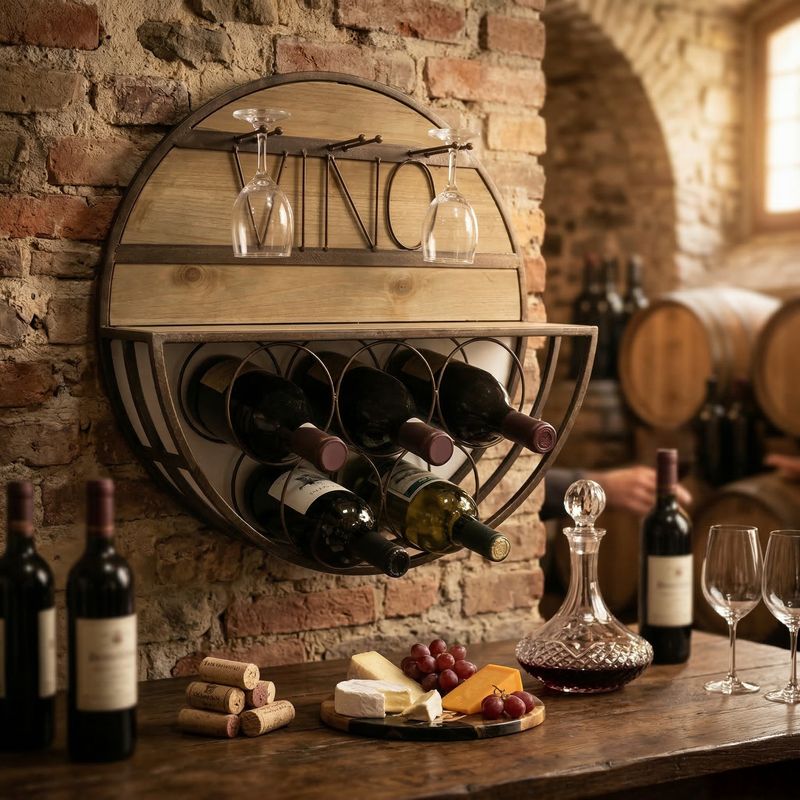 Porte bouteille tonneau décor