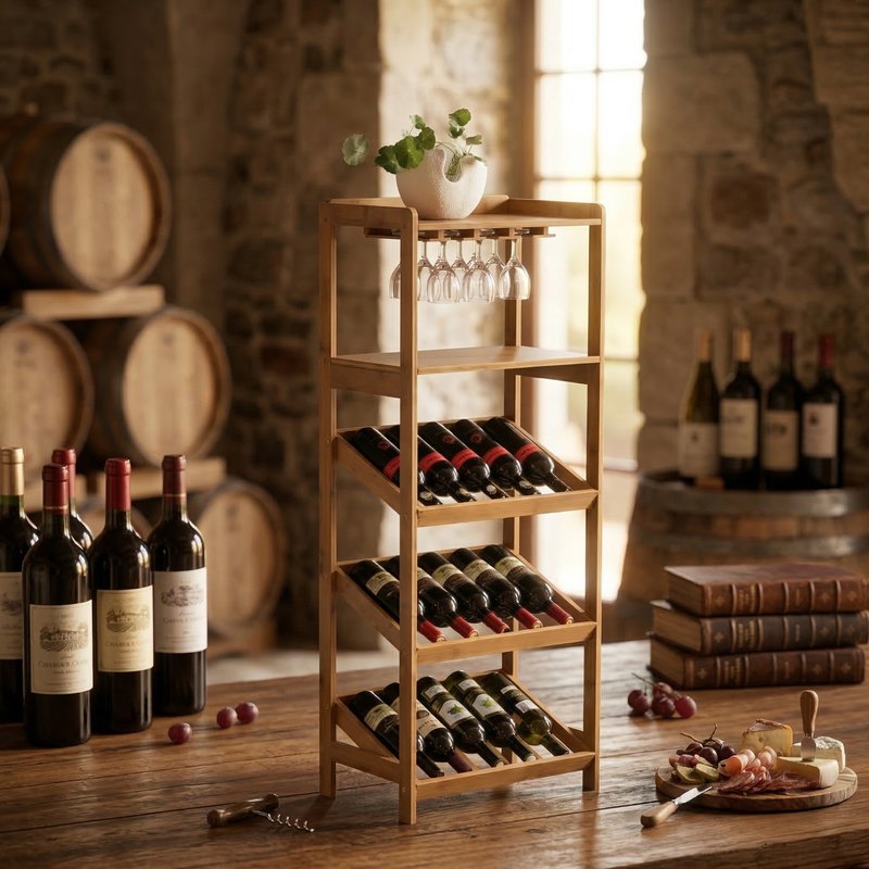Porte bouteille vertical décor