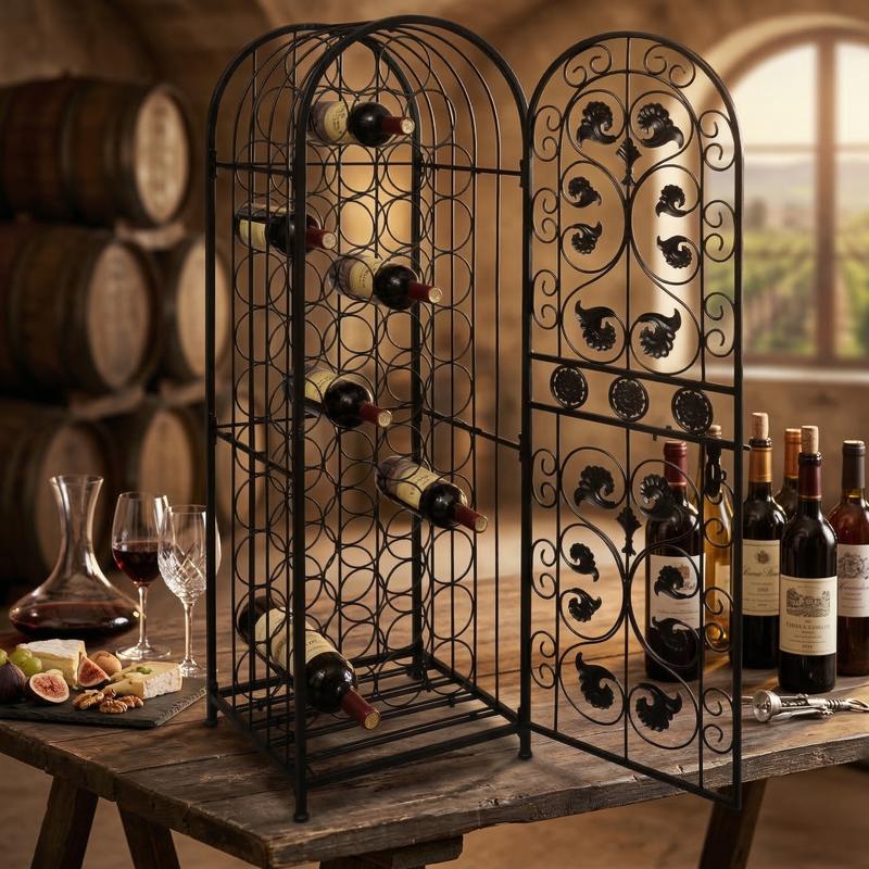Range bouteille ancien décor
