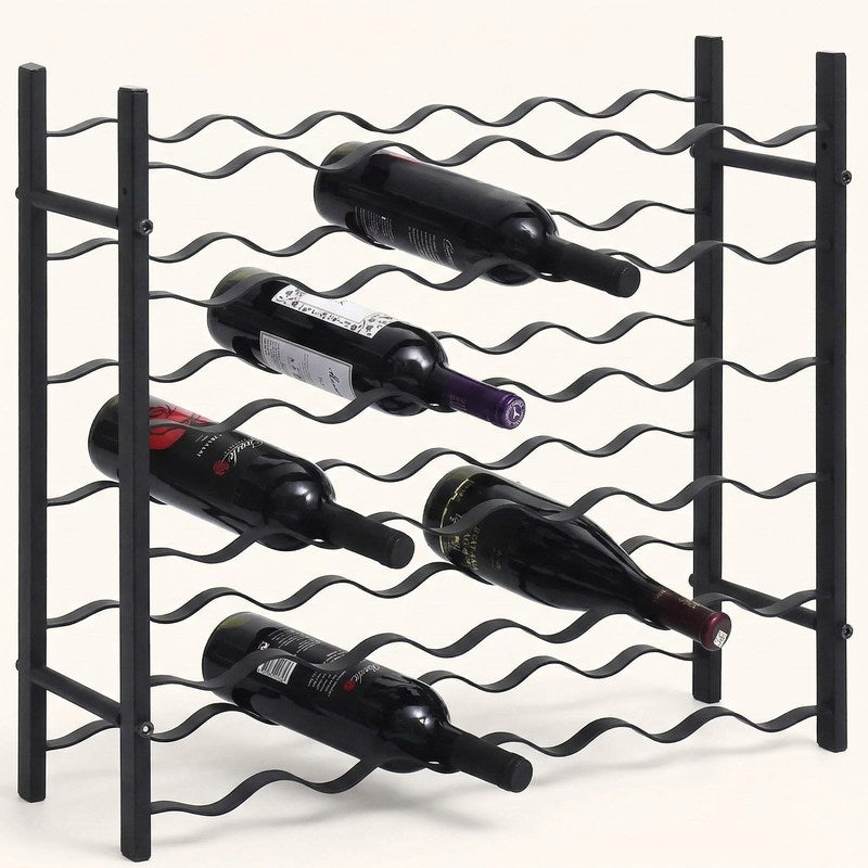 Range bouteille metal noir