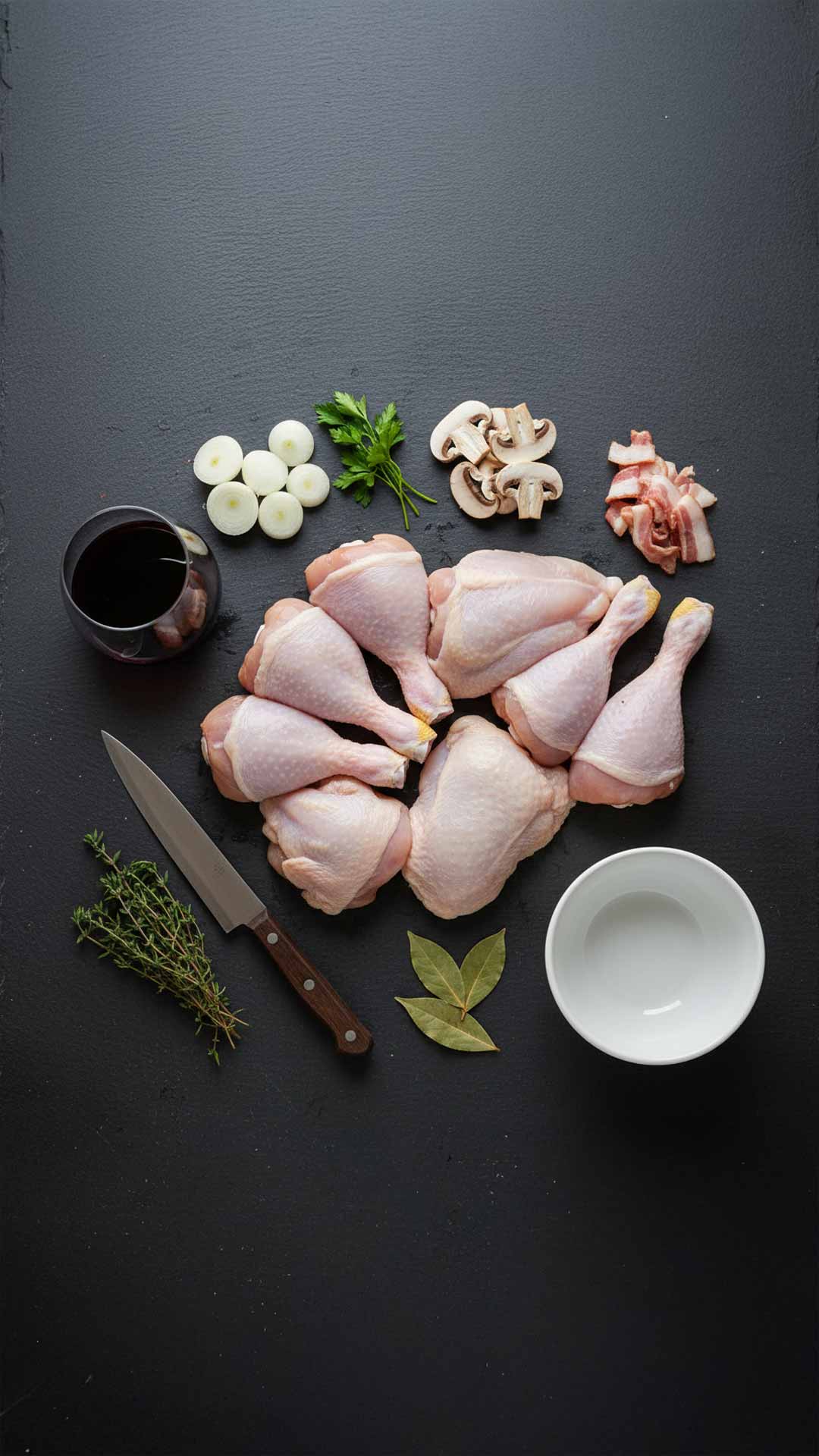 Recette coq au vin mobile