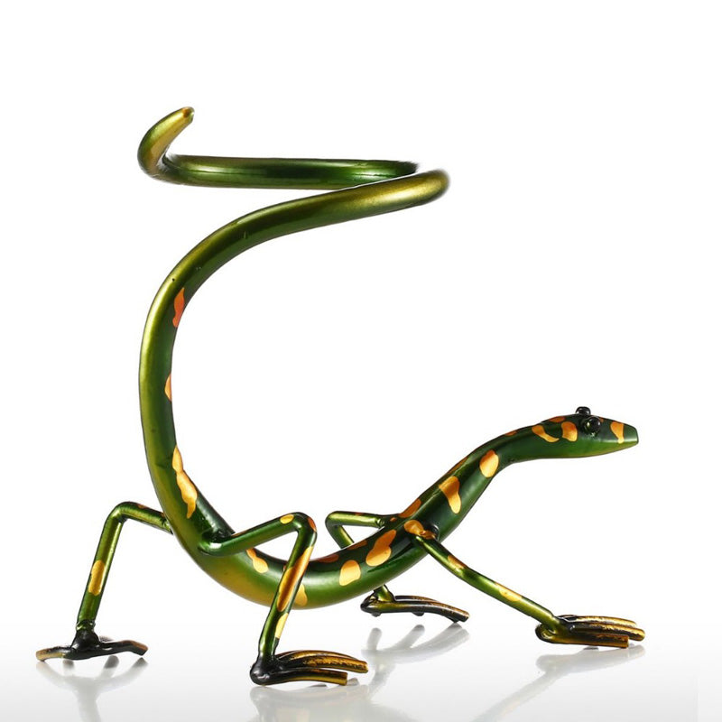 porte bouteille gecko vert profil droit